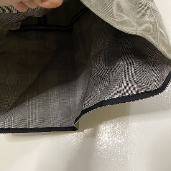 NWOT HELMUT LANG GRAY PLAID PATENT MINI SKIRT SIZE US 2 - Picture 7 of 8